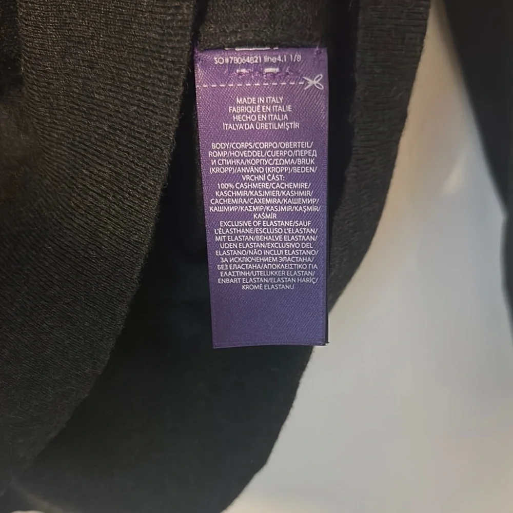 Purple Label made in Italy Ralph Lauren 100% Cashmere turtleneck. - Picture 3 of 3